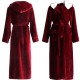 INS nightgown, women's winter, mid-length, thickened, hooded flannel bathrobe, cute coral fleece pajamas for students, autumn.
