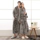 Autumn and Winter Plus Size Flannel Couple's Nightgown for Men and Women Baby Fleece Spliced ​​Thickened Long Bathrobe