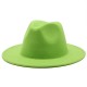 AliExpress Amazon eBay single-color plate men's and women's simple woolen hats with flat brims and wide brims.