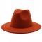 AliExpress Amazon eBay single-color plate men's and women's simple woolen hats with flat brims and wide brims.