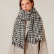 Houndstooth scarf for women, winter 2025 new plaid imitation cashmere scarf wholesale manufacturer, thickened shawl neckerchief for women
