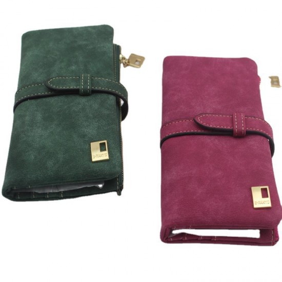 Factory Wholesale Women's Long Wallet with Japanese and Korean Style Drawstring Frosted Wallet Factory Wholesale Women's Long Wallet with Japanese and Korean Style Drawstring Frosted Wallet