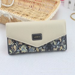 Cross-Border European and American Popular Women's Long Wallet with Retro Print and Fashionable Wallet, Clutch, and Coin Purse