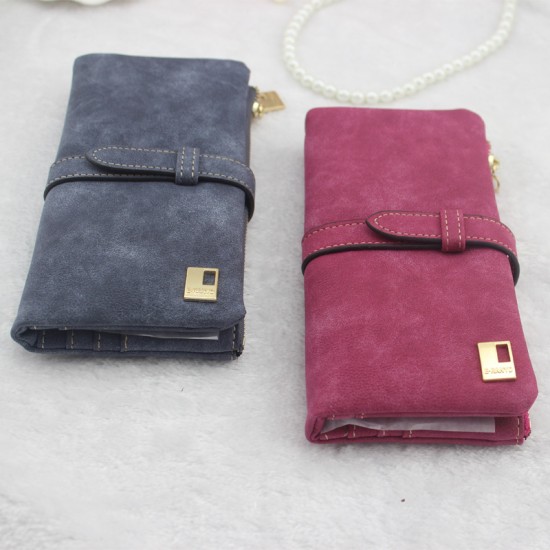 Factory Wholesale Women's Long Wallet with Japanese and Korean Style Drawstring Frosted Wallet Factory Wholesale Women's Long Wallet with Japanese and Korean Style Drawstring Frosted Wallet