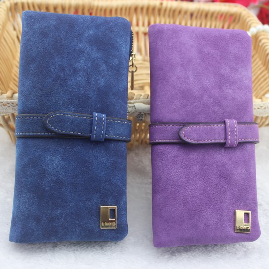 Factory Wholesale Women's Long Wallet with Japanese and Korean Style Drawstring Frosted Wallet Factory Wholesale Women's Long Wallet with Japanese and Korean Style Drawstring Frosted Wallet