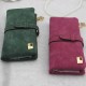 Popular Japanese-Korean Style Women's Long Wallet, Contrast Color Frosted Drawstring Wholesale Multi-Card Wallets