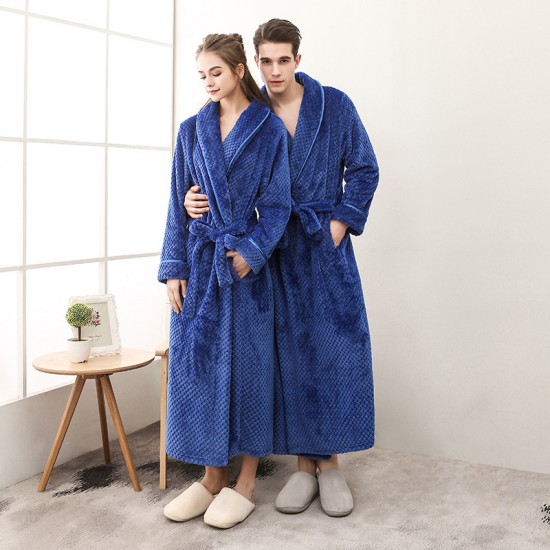 Four-Season Commuter Couples' Bathrobes for Women, Summer Long-Sleeved 2025 Loose Absorbent Bathrobes for Men, Extra-Long Hot Spring Swimming Bathrobes