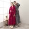 Autumn and Winter Thickened Flannel Baby Fleece Couple's Nightgown for Men and Women Extra Long Fixed Waist Yukata