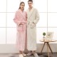 Autumn and Winter Plus Size Flannel Couple's Nightgown for Men and Women Baby Fleece Spliced ​​Thickened Long Bathrobe