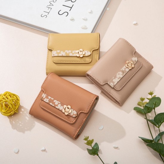 Pretty's 2023 women's wallet, Japanese and Korean-style large-capacity, fashionable and simple floral short wallet, student wallet Pretty's 2023 women's wallet, Japanese and Korean-style large-capacity, fashionable and simple floral short wallet, student wallet