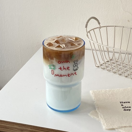 Niche and simple Instagram cartoon koala penguin glass, heat-resistant juice cup, coffee cup, 280ml couple sized. Niche and simple Instagram cartoon koala penguin glass, heat-resistant juice cup, coffee cup, 280ml couple sized.
