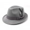 2023 new cross-border men's small hats with feathers and felt, men's jazz fedoras.