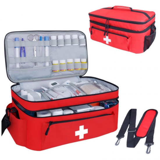 Feihong cross-border home first aid kit, large capacity, fixed medicine bottle storage bag, travel medicine storage box Feihong cross-border home first aid kit, large capacity, fixed medicine bottle storage bag, travel medicine storage box
