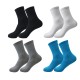 Amazon combed solid color sports socks, terry mid-calf socks, breathable and wear-resistant, thin, men's basketball socks
