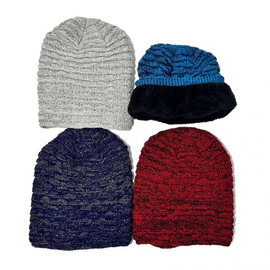 Men's new autumn and winter European and American knitted hat with fleece and warm earmuffs, woolen headband hat, manufacturer's supply Men's new autumn and winter European and American knitted hat with fleece and warm earmuffs, woolen headband hat, manufacturer's supply
