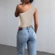Fashionable square-neck puff-sleeved hip skirt for women, 2025 spring/summer new style, pleated waist slimming short-sleeved sexy dress Fashionable square-neck puff-sleeved hip skirt for women, 2025 spring/summer new style, pleated waist slimming short-sleeved sexy dress