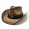 Western cowboy hat, spring and summer, horseback riding, beach, and vacation hat, hard straw hat for sun protection