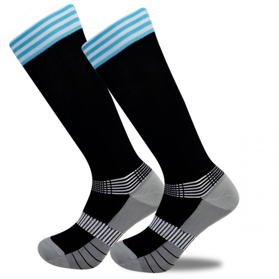 Cross-border secondary sports compression socks, terry-loop, non-slip running and cycling compression socks, ankle compression calf socks.
