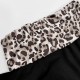 2025 Spring/Summer new European and American cross-border women's fashion: one-shoulder leopard print patchwork, tight, slightly flared long-sleeved dress.