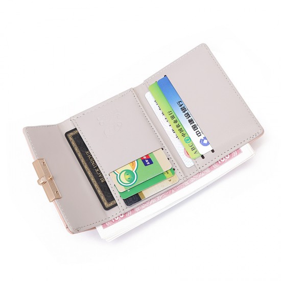 Hot Selling 2024 New Japanese and Korean Style Short Wallet, Small Fresh Tri-Folding Clip Bag for Women, Foldable Student Coin Purse