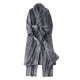 Autumn and winter coral fleece robes for men, plus-length thickened flannel bathrobes for women, with pants.