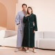 Autumn/Winter New thickened, long-size mink fleece couple's robes for men and women, with a patchwork flannel bathrobe.