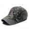 New American rose red bear embroidered camouflage baseball caps, trendy outdoor sun hats.