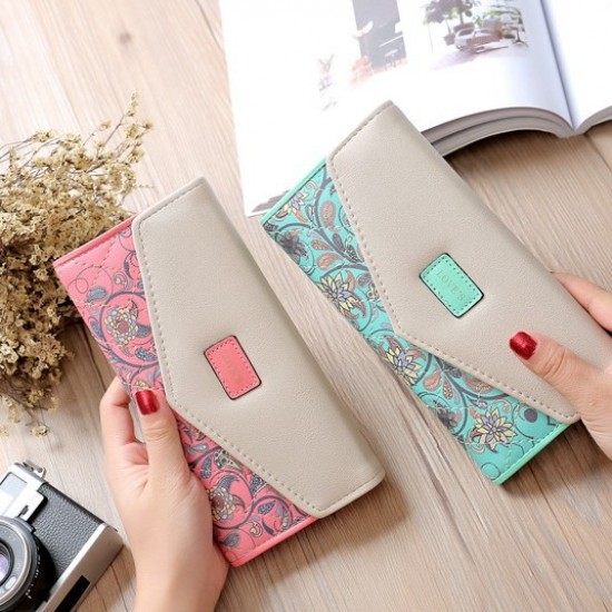 Cross-Border European and American Popular Women's Long Wallet with Retro Print and Fashionable Wallet, Clutch, and Coin Purse Cross-Border European and American Popular Women's Long Wallet with Retro Print and Fashionable Wallet, Clutch, and Coin Purse