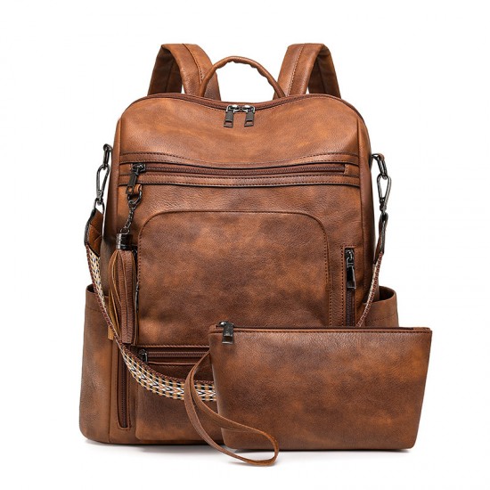 Women's backpacks, 2025 new large-capacity PU retro business bags, backpacks, laptop backpacks wholesale. Women's backpacks, 2025 new large-capacity PU retro business bags, backpacks, laptop backpacks wholesale.