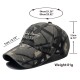 Cross-border PARTY lettered camouflage baseball caps, men's and women's streetwear caps, trendy outdoor hats, fashionable casual sun hats.