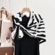 British-style, classic, retro, simple striped print silk scarves, 90s square scarves for women, high-end, stylish, and trendy decorative square scarves.