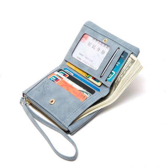Prettyzys' new women's wallet, a short, frosted, retro, casual, PU, student wallet. Prettyzys' new women's wallet, a short, frosted, retro, casual, PU, student wallet.