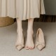 2025 spring/summer new patent leather, pointed-toe, mid-heeled sandals for women, matching skirts. 2025 spring/summer new patent leather, pointed-toe, mid-heeled sandals for women, matching skirts.