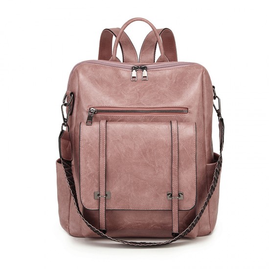 New cross-border retro women's backpacks, new high-end PU soft leather dual-use shoulder bags, large-capacity commuter backpacks New cross-border retro women's backpacks, new high-end PU soft leather dual-use shoulder bags, large-capacity commuter backpacks