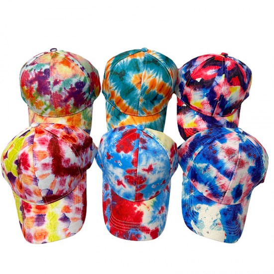 New cross-border Amazon spring and summer new printed sun hat, outdoor fashion casual tie-dye baseball cap, men's and women's sun hat New cross-border Amazon spring and summer new printed sun hat, outdoor fashion casual tie-dye baseball cap, men's and women's sun hat