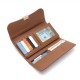 PRETTYZYS New Korean-Style Simple Solid Color Fashionable and Upscale, Versatile, Large Capacity Long Wallet