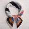 Colorful patchwork silk scarf for women, sweet Korean-style 70s square scarf, fresh and simple silk scarf, imitation silk shawl, wholesale.