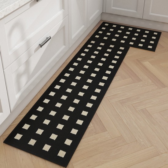 Waterproof and oil-resistant kitchen floor mats, long, washable, wipeable, non-slip, stain-resistant, and wear-resistant entrance mats Waterproof and oil-resistant kitchen floor mats, long, washable, wipeable, non-slip, stain-resistant, and wear-resistant entrance mats