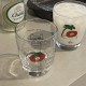 Cute girly red cherry dessert bowl, niche Korean Instagram heat-resistant glass bowl and yogurt cup for breakfast