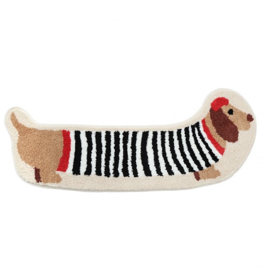 Cute puppy-shaped bedroom bedside rugs, long strips, children's room floor mats, flocked mats for seating and flooring Cute puppy-shaped bedroom bedside rugs, long strips, children's room floor mats, flocked mats for seating and flooring