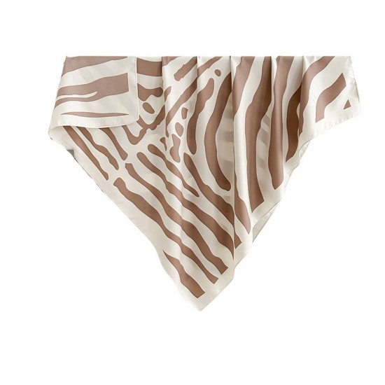 British-style, classic, retro, simple striped print silk scarves, 90s square scarves for women, high-end, stylish, and trendy decorative square scarves.