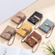 New cross-border retro casual drawstring women's wallet, leaf PU wallet, short female wallet, student coin purse New cross-border retro casual drawstring women's wallet, leaf PU wallet, short female wallet, student coin purse