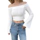 Slim-fitting, draped, long-sleeved, solid-color top and shirt Slim-fitting, draped, long-sleeved, solid-color top and shirt