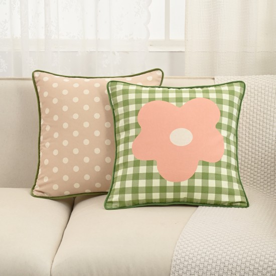 Nordic ins fresh polka dot plaid floral pillow with core, living room sofa, cotton and linen cushion, model room cushions. Nordic ins fresh polka dot plaid floral pillow with core, living room sofa, cotton and linen cushion, model room cushions.