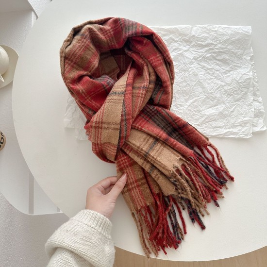A new winter women's scarf with a wave pattern and tassels, a high-end, versatile and warm scarf. A new winter women's scarf with a wave pattern and tassels, a high-end, versatile and warm scarf.