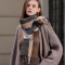 2025 new women's autumn and winter scarves, Korean-style versatile pleated plaid student scarves, men's faux cashmere warm shawls