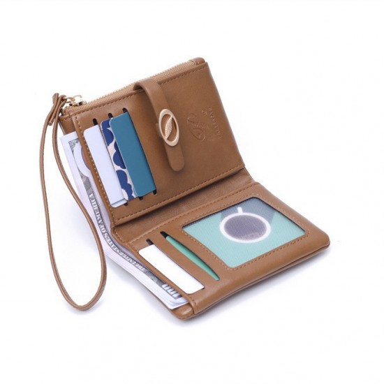 PRETTYZYS new short women's wallet, large-capacity niche women's handbag, simple multi-card slots women's wallet