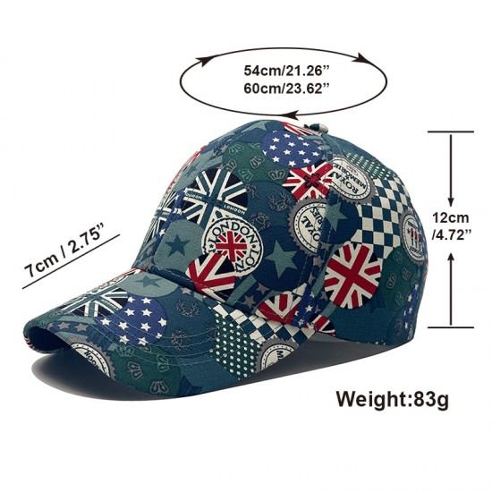 New cross-border Union Jack graffiti baseball hats, fashionable European and American Union Jack hats for men and women New cross-border Union Jack graffiti baseball hats, fashionable European and American Union Jack hats for men and women