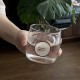 Korean INS natural style blueberry fruit glass, high-borosilicate heat-resistant milk cup. Simple, artistic breakfast cup