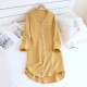 Wholesale new women's nightgown, cotton crepe bath skirt, double-layer gauze open-front long-sleeved loungewear, dropshipping. Wholesale new women's nightgown, cotton crepe bath skirt, double-layer gauze open-front long-sleeved loungewear, dropshipping.